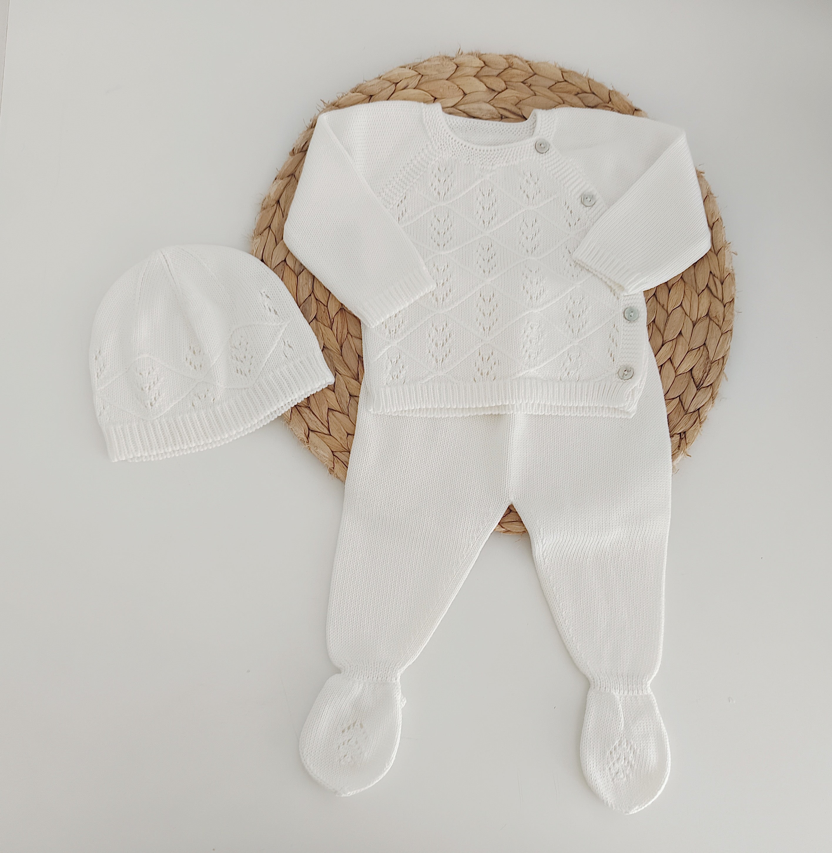 Conjunto de Malha com gorro Pérola