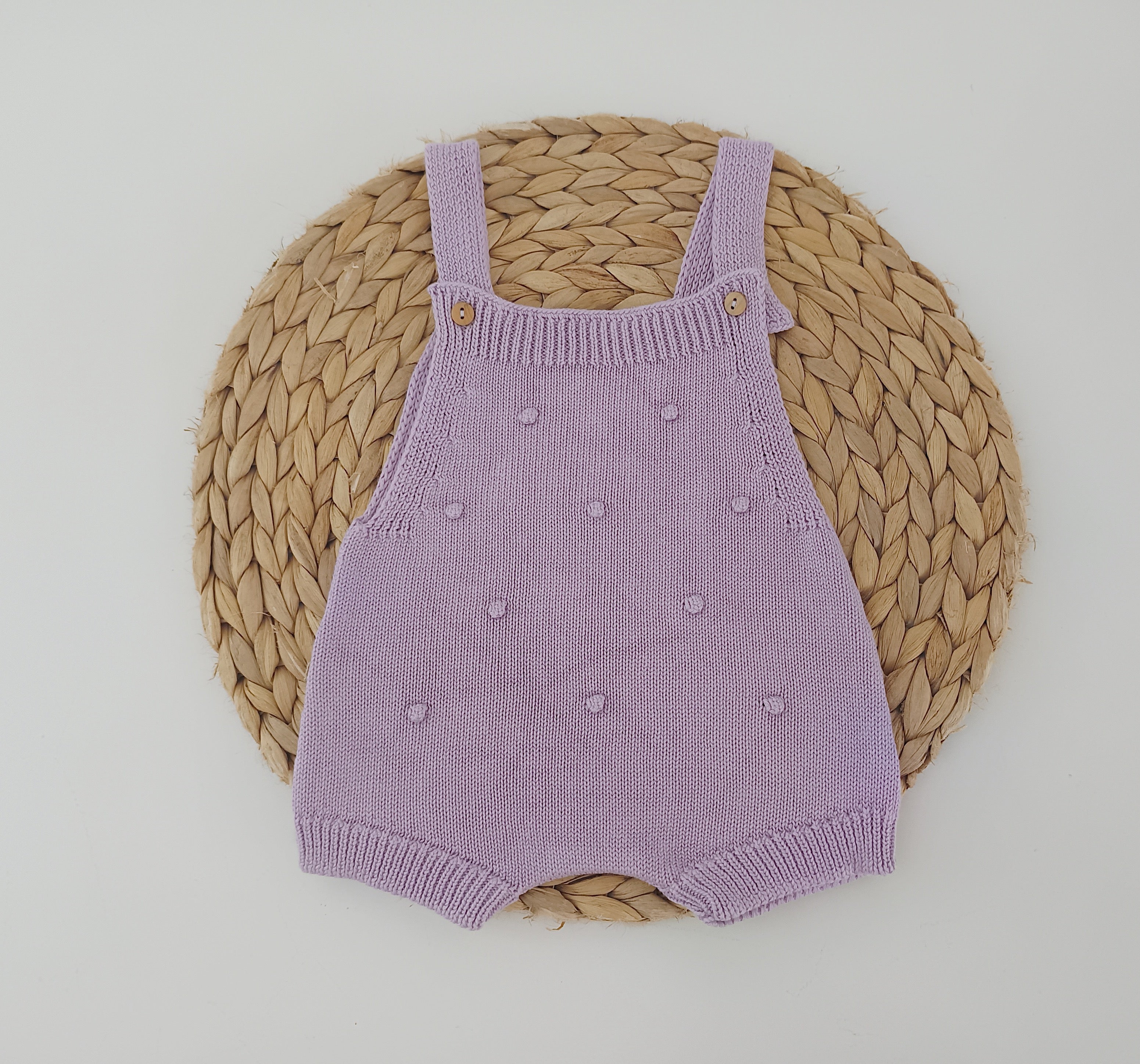 Fofo de Bebé Malha Pompons Lilás