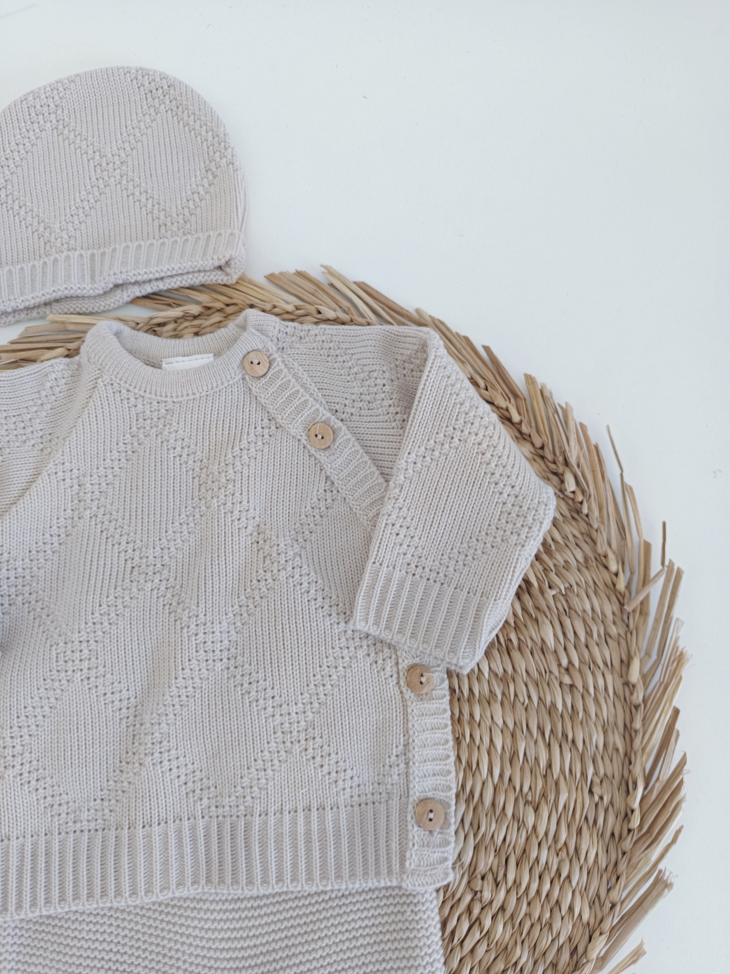 Conjunto de Malha Losangos Areia