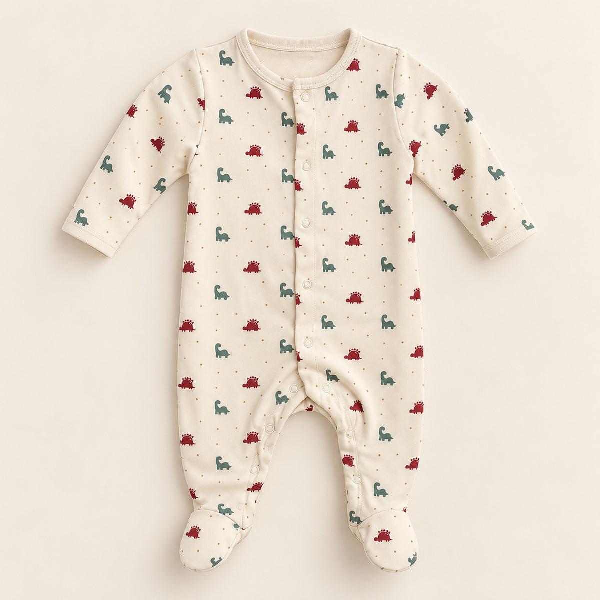 Babygrow Algodão Dinos Pérola