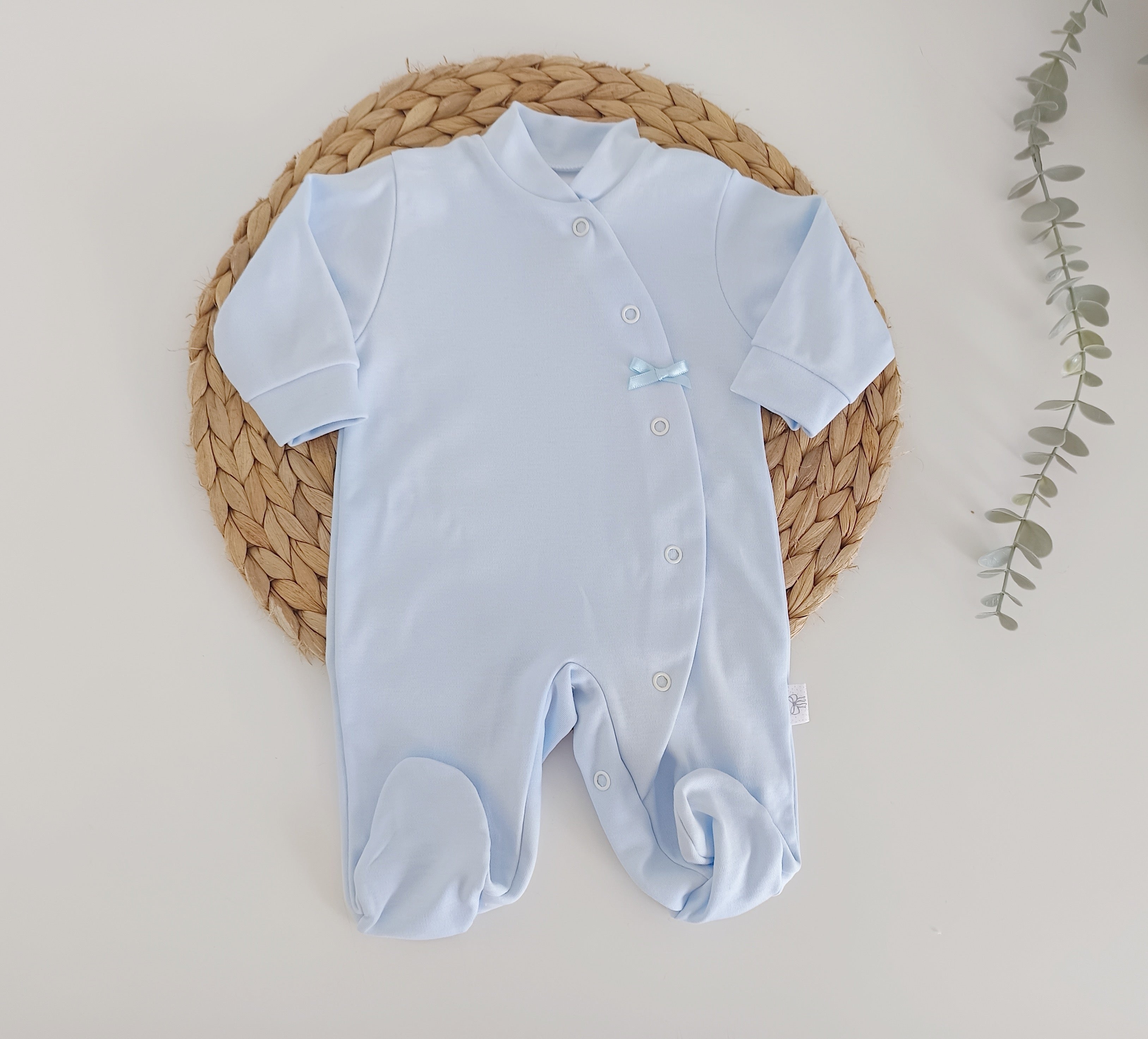 Babygrow Algodão Lacinho Azul