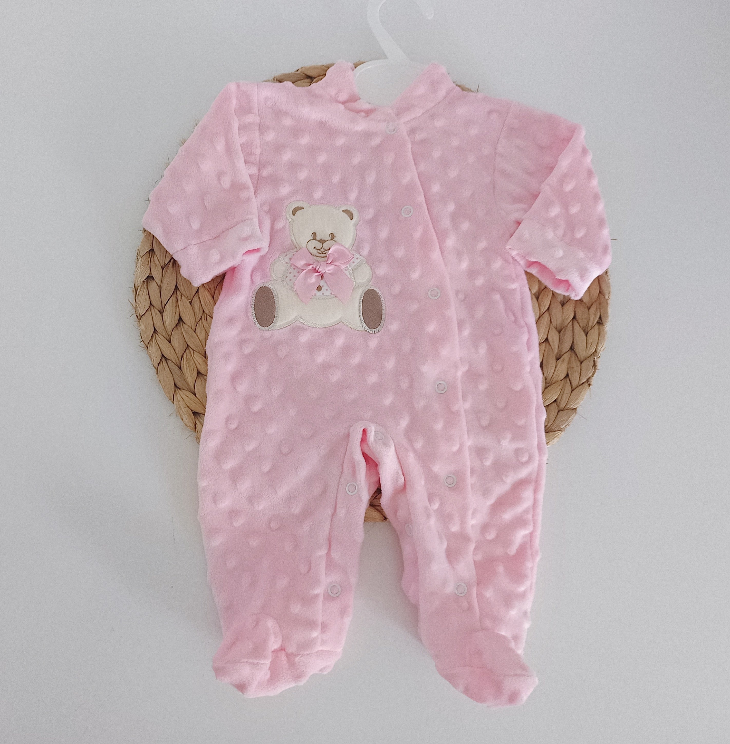 Babygrow Niples Urso Laço Rosa