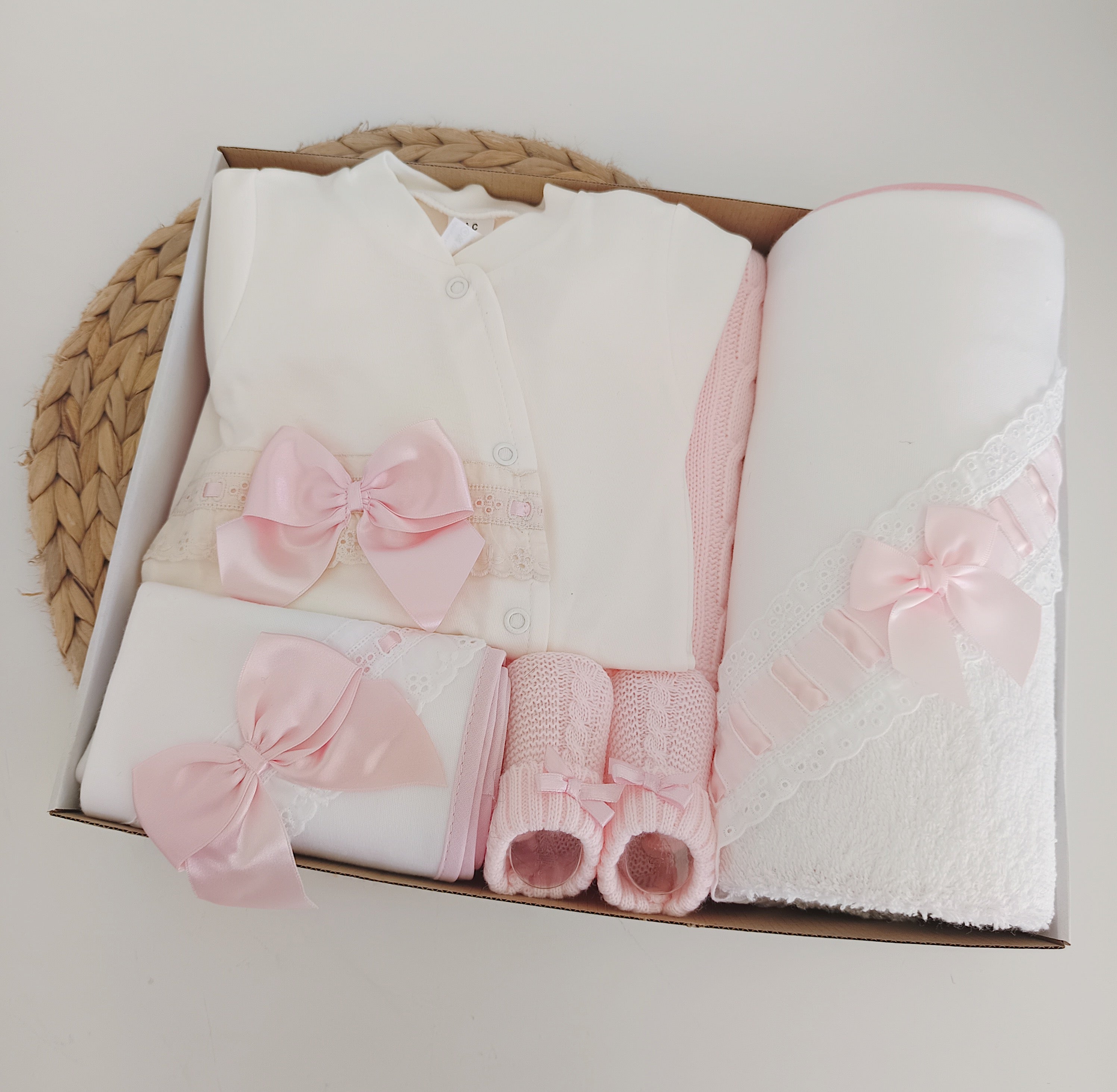 Conjunto de Bebé Laçarote Rosa