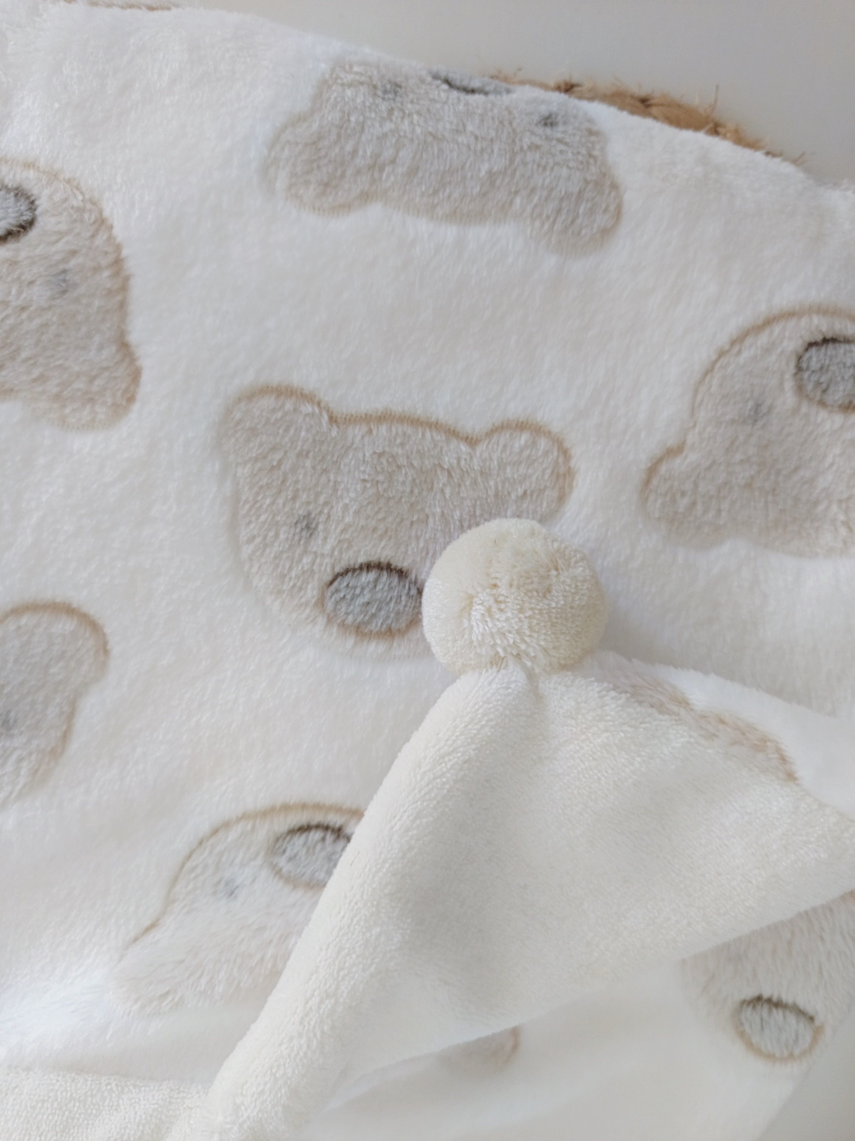 Manta polar Ursos com Pompons