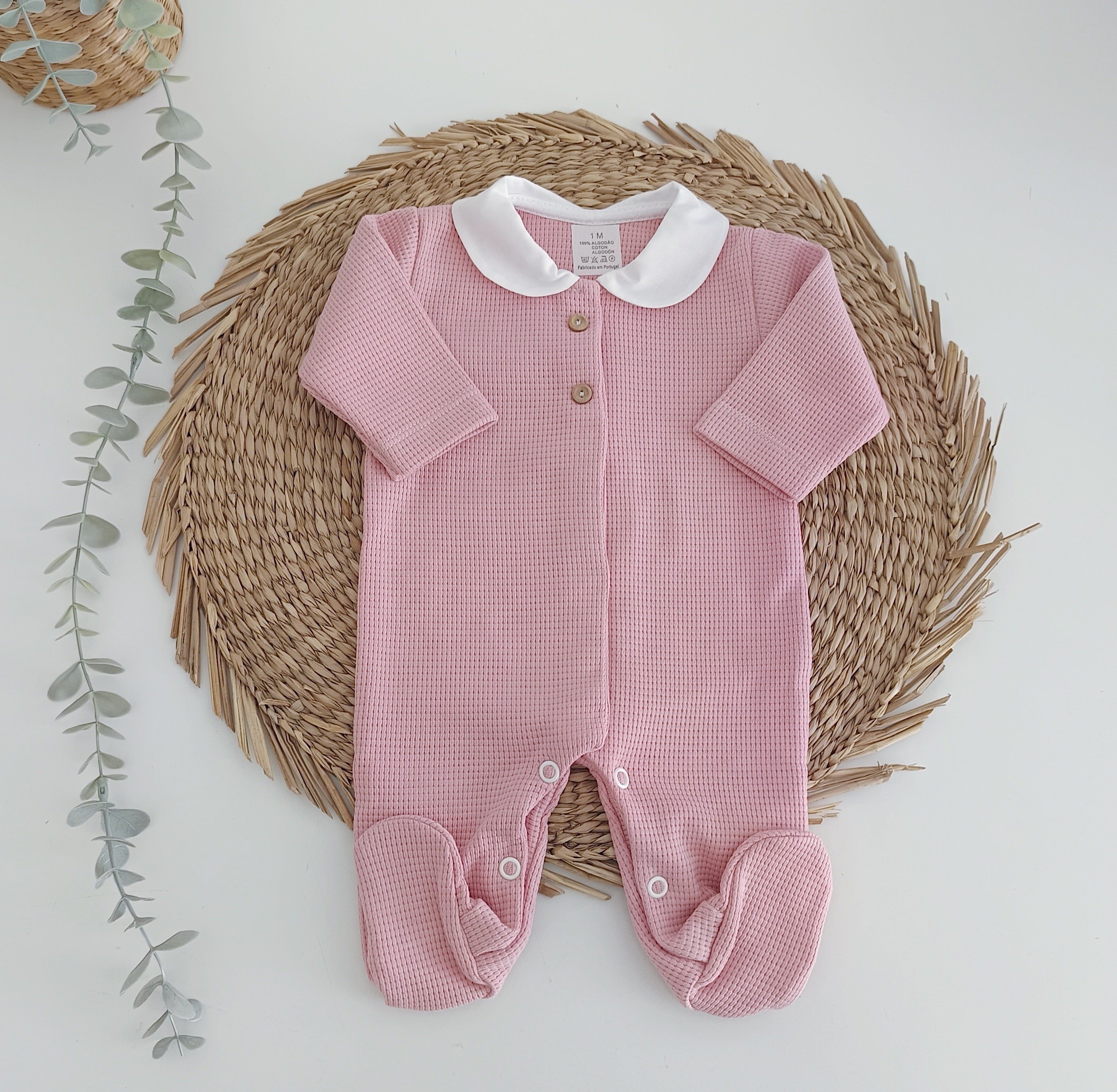Babygrow Algodão  Rosa Velho