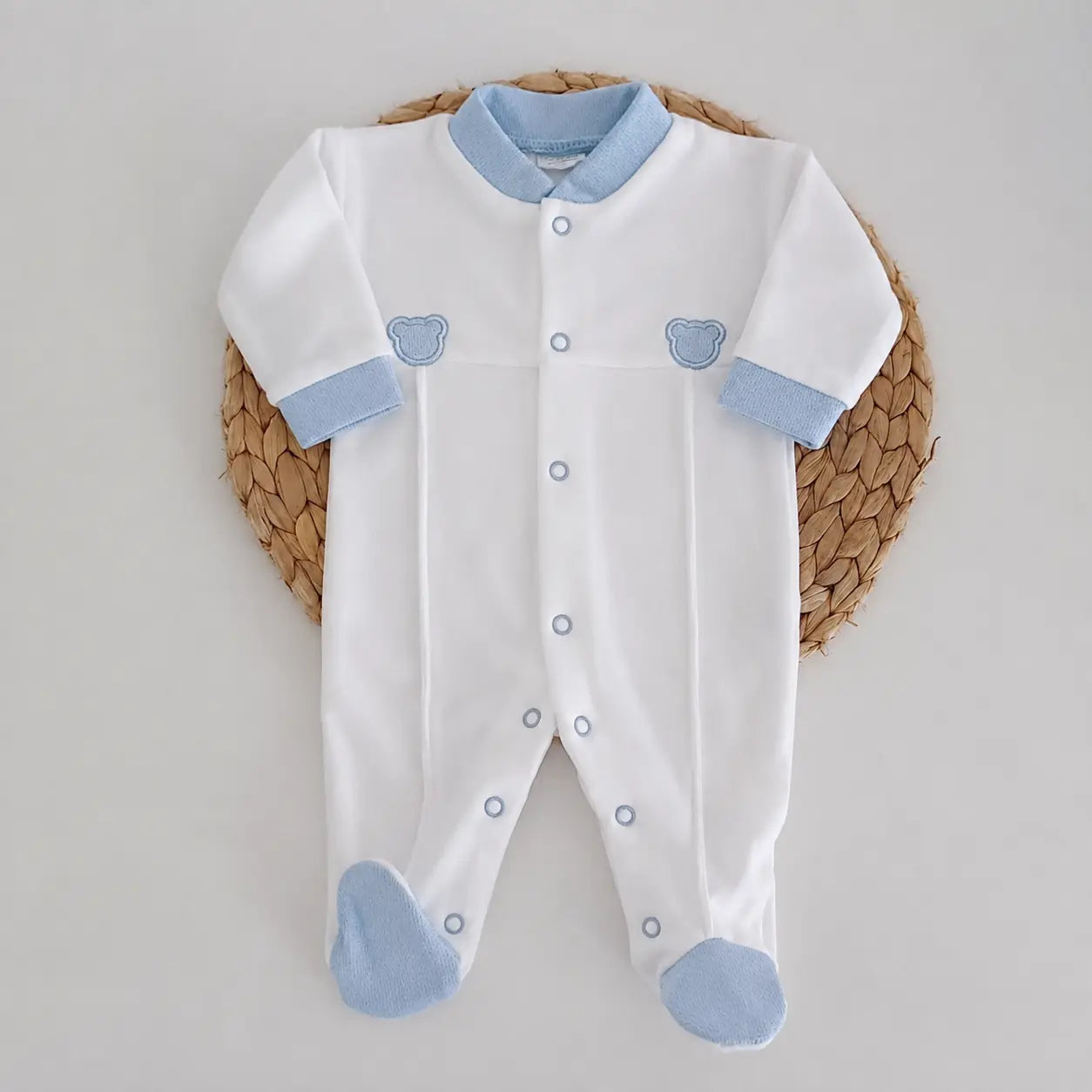 babygrow menino azul ursos