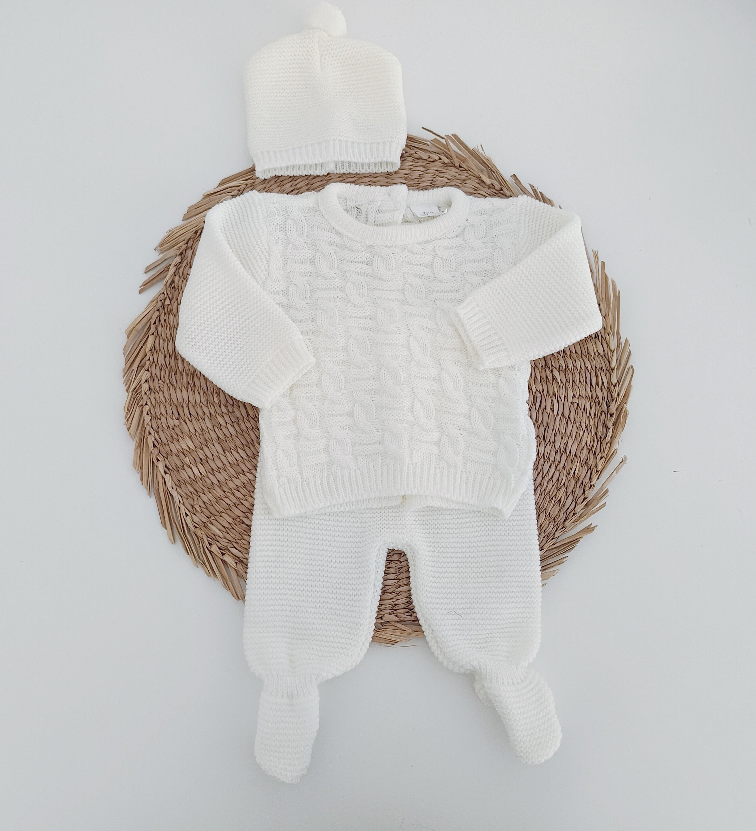 Conjunto de Malha Entrançado Pérola