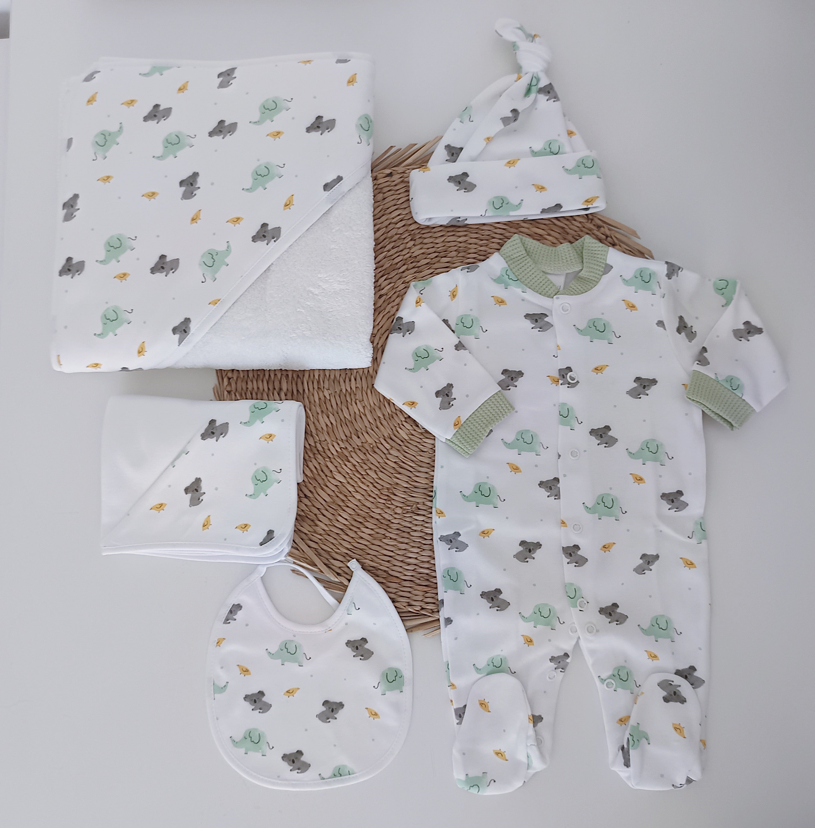 FitFiu Babies® | Conjunto de bebé Selva Elefante e Koala