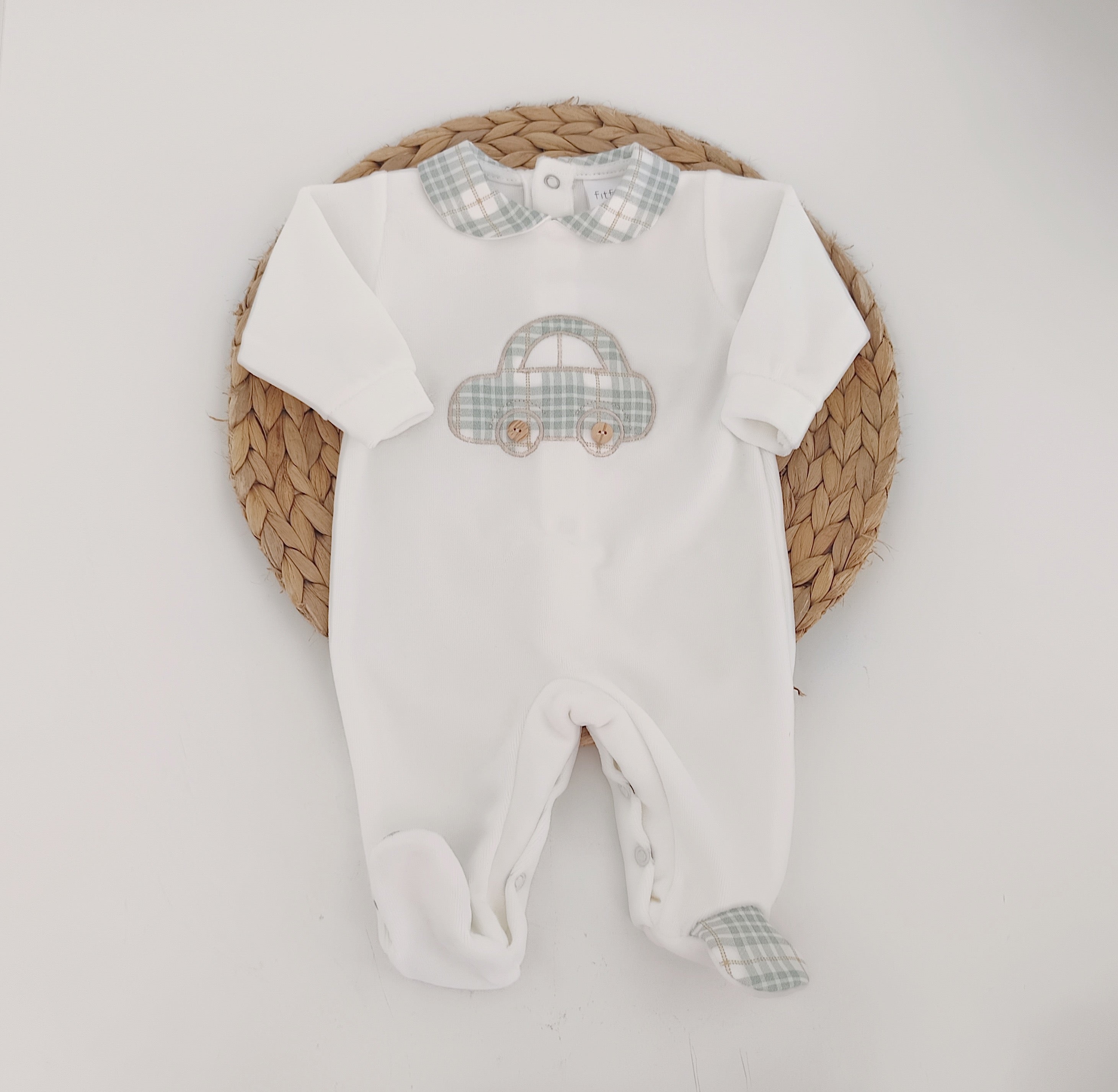 FitFiu Babies® | Babygrow Carrinho Pérola Verde