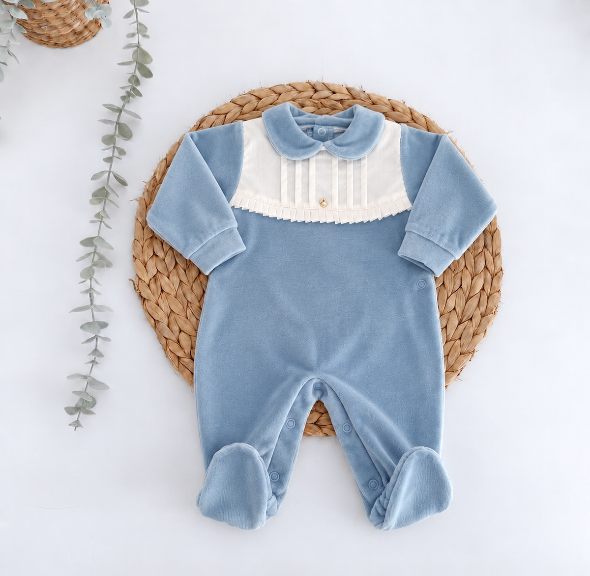 Babygrow Veludo Peitilho Jeans