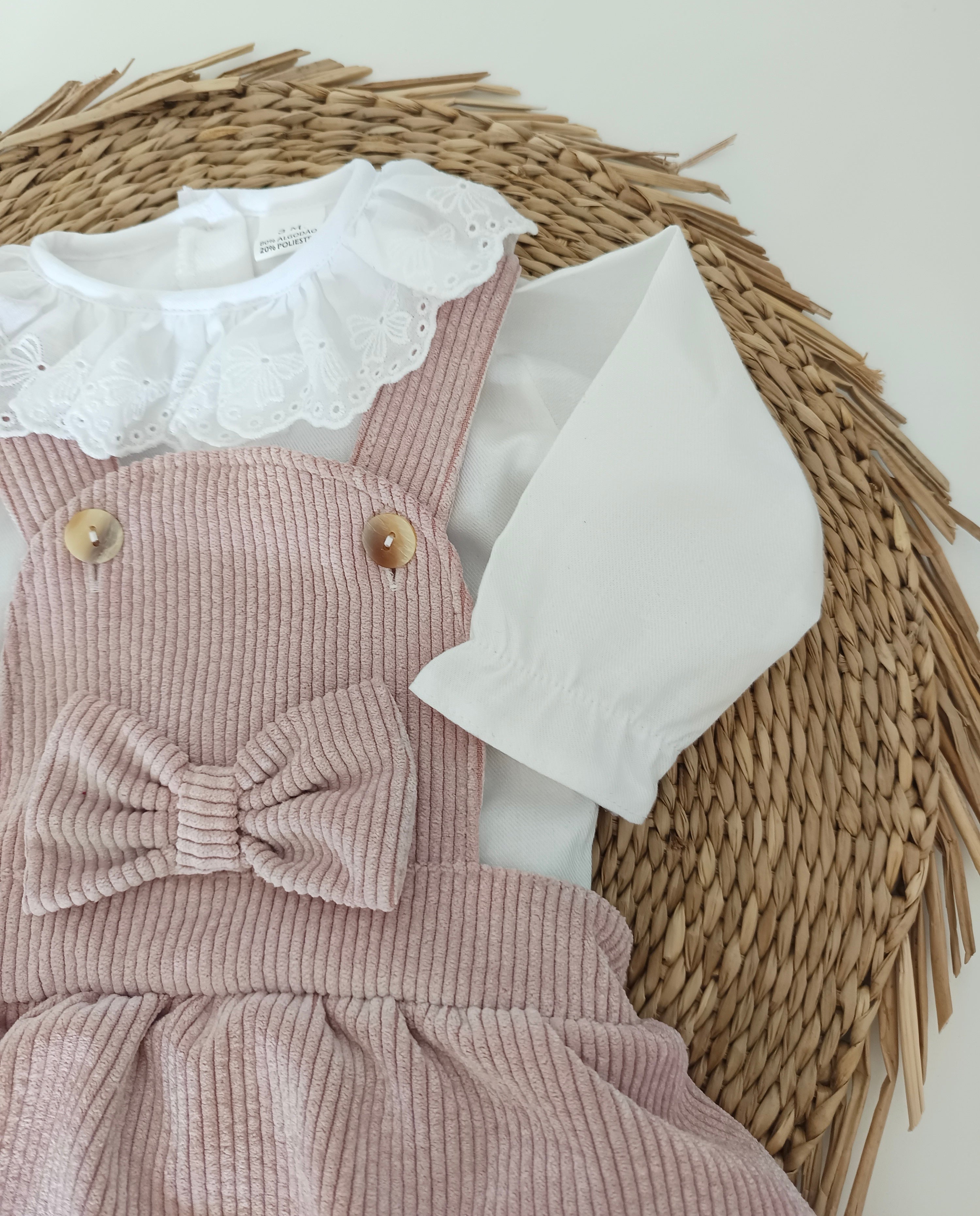 Fofo com Blusa Laço Bombazine Rosa Velho