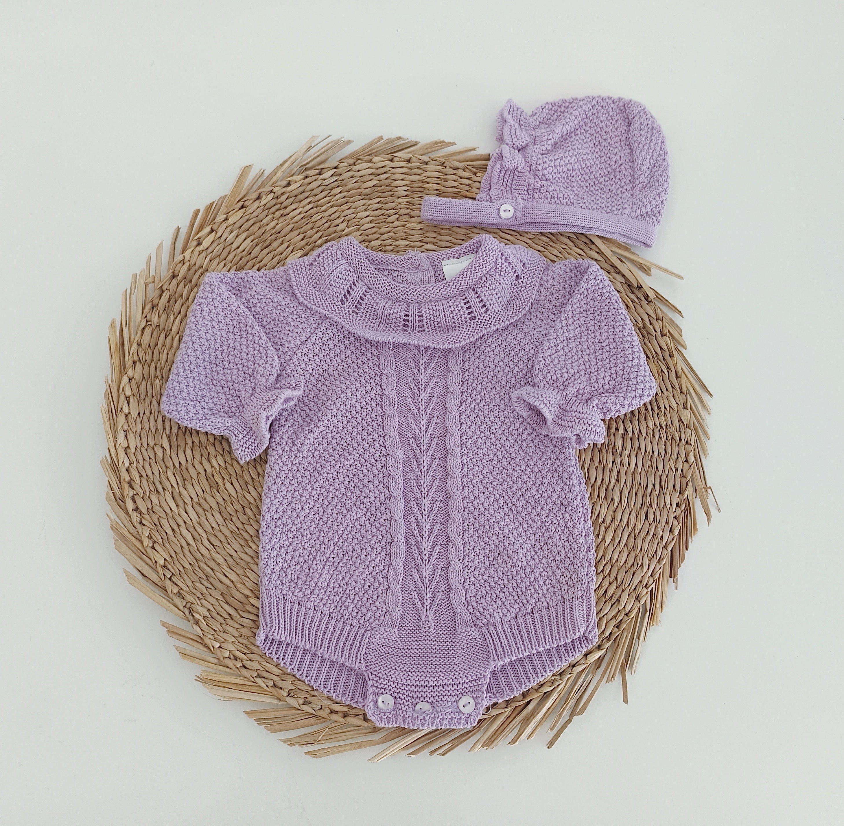 Fofo de Malha Gola com Touca Lilás