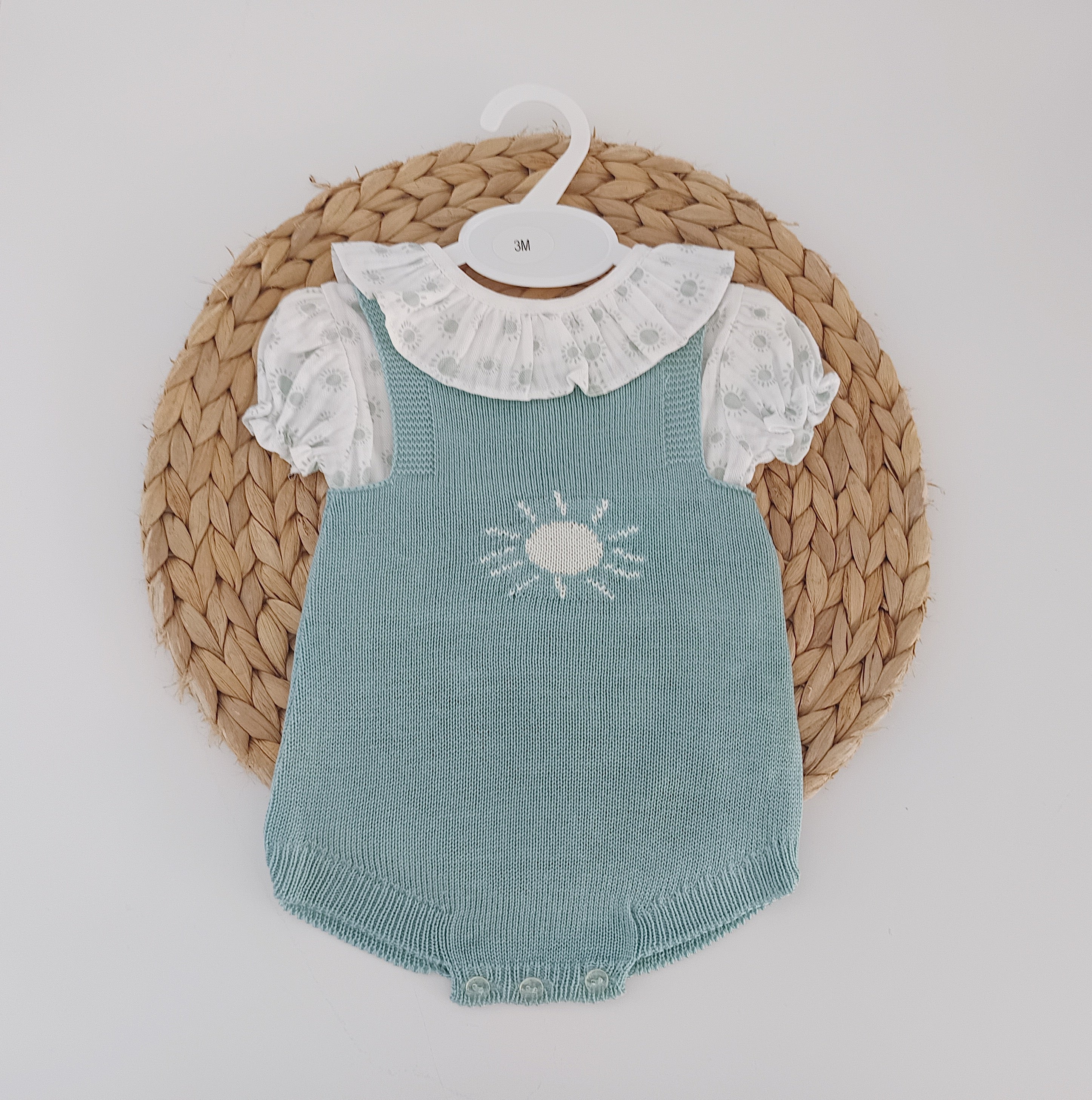 Fofo de Malha com Blusa Manga Curta Sol Verde