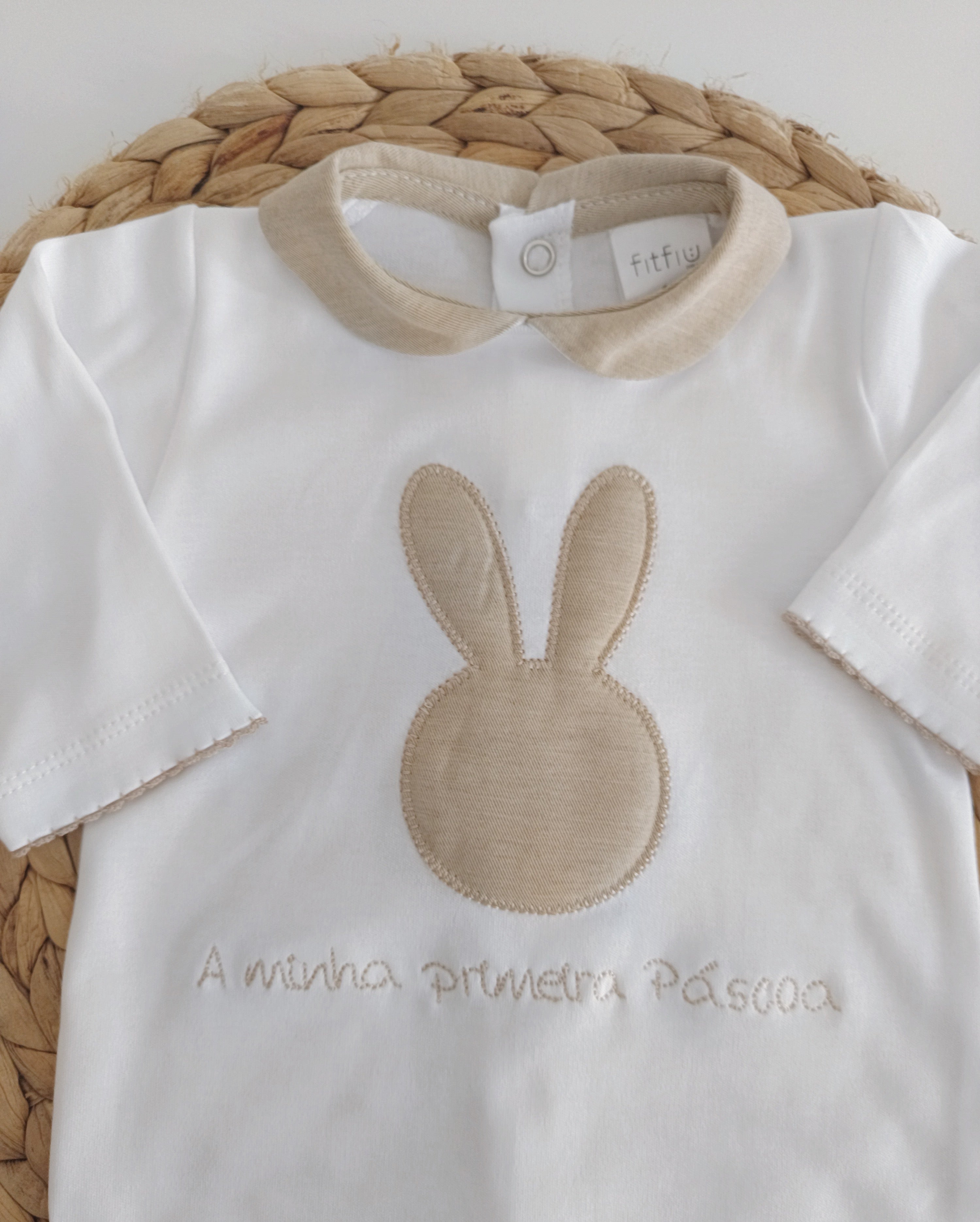 FitFiu Babies® | Babygrow Algodão A minha primeira Páscoa