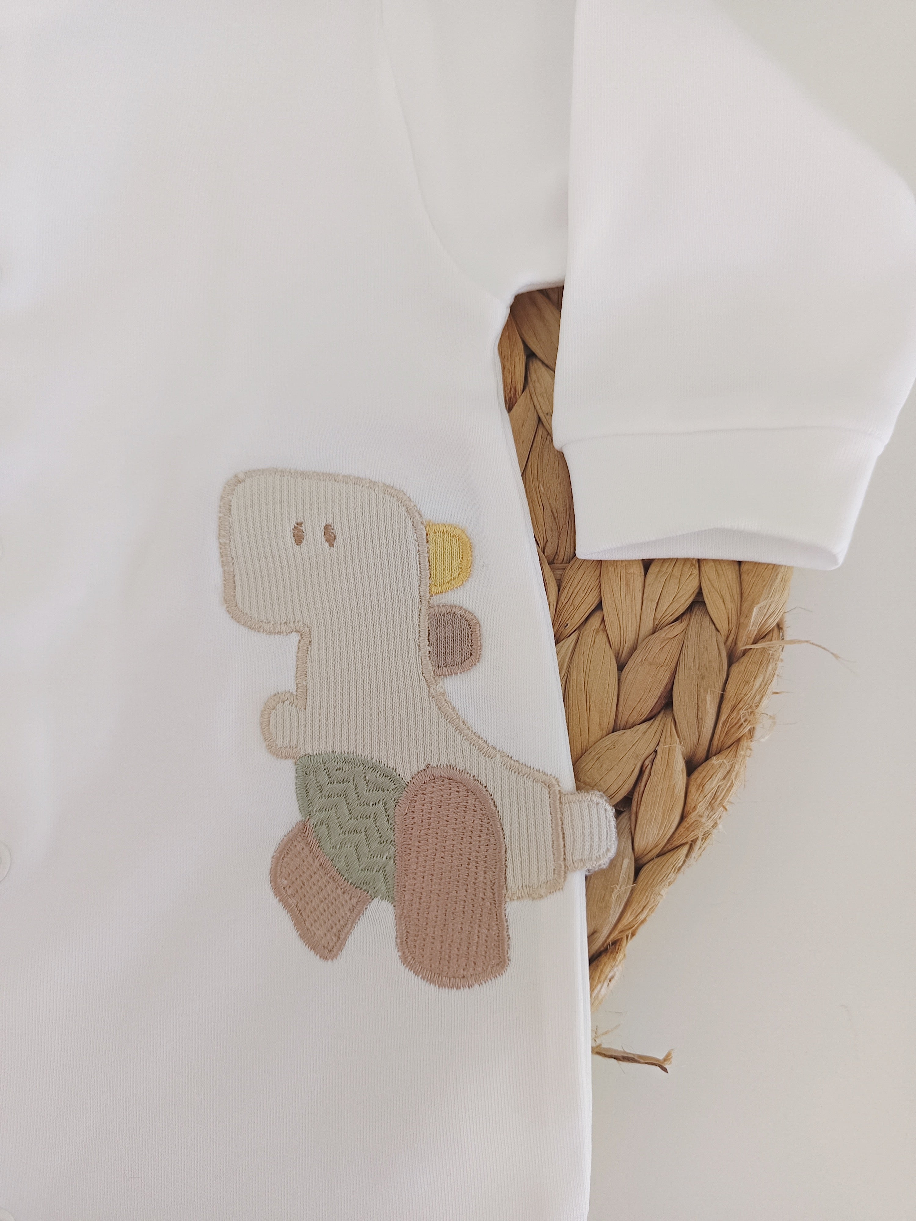 FitFiu Babies® | Babygrow Dinossauro Branco