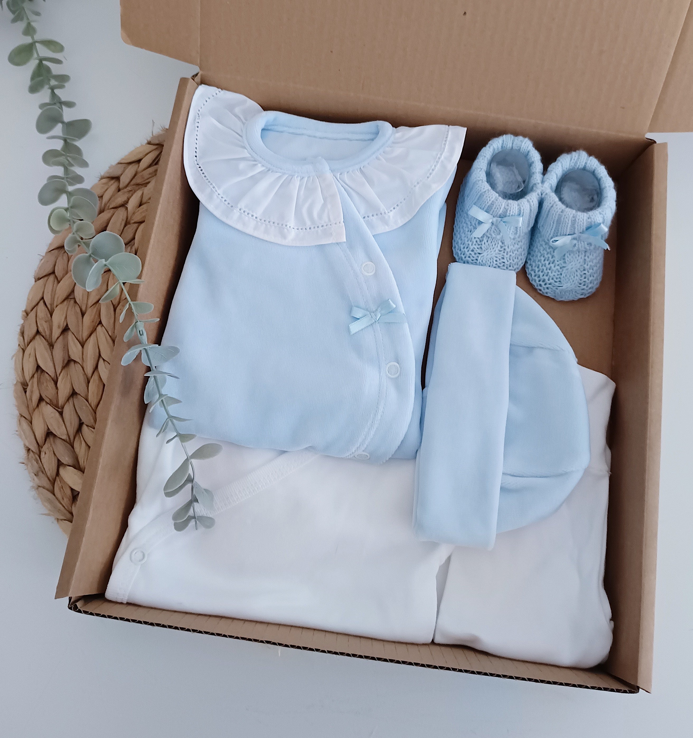 Conjunto de Primeira Roupinha Basic Azul