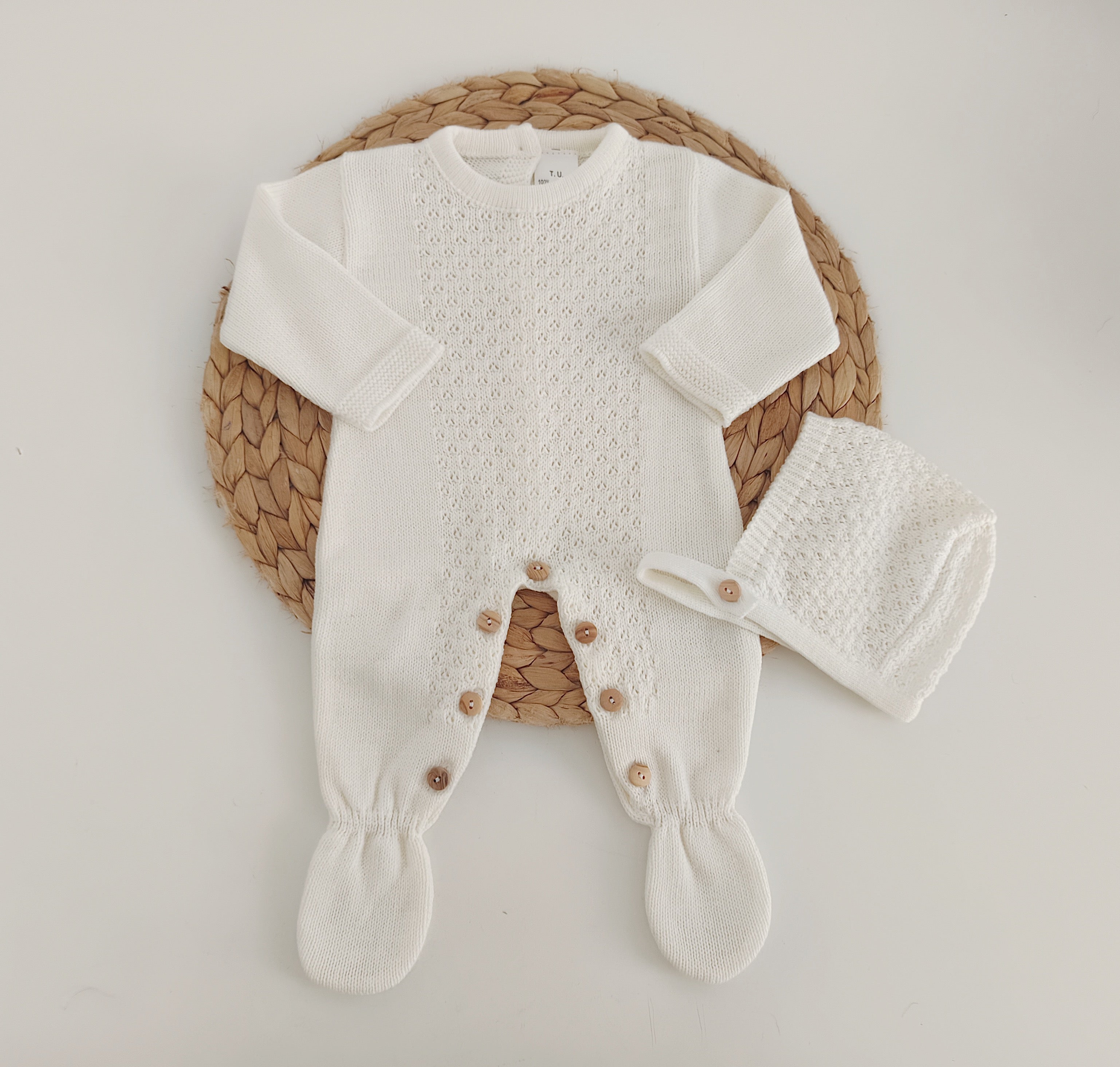 Babygrow de Algodão com touca várias cores l