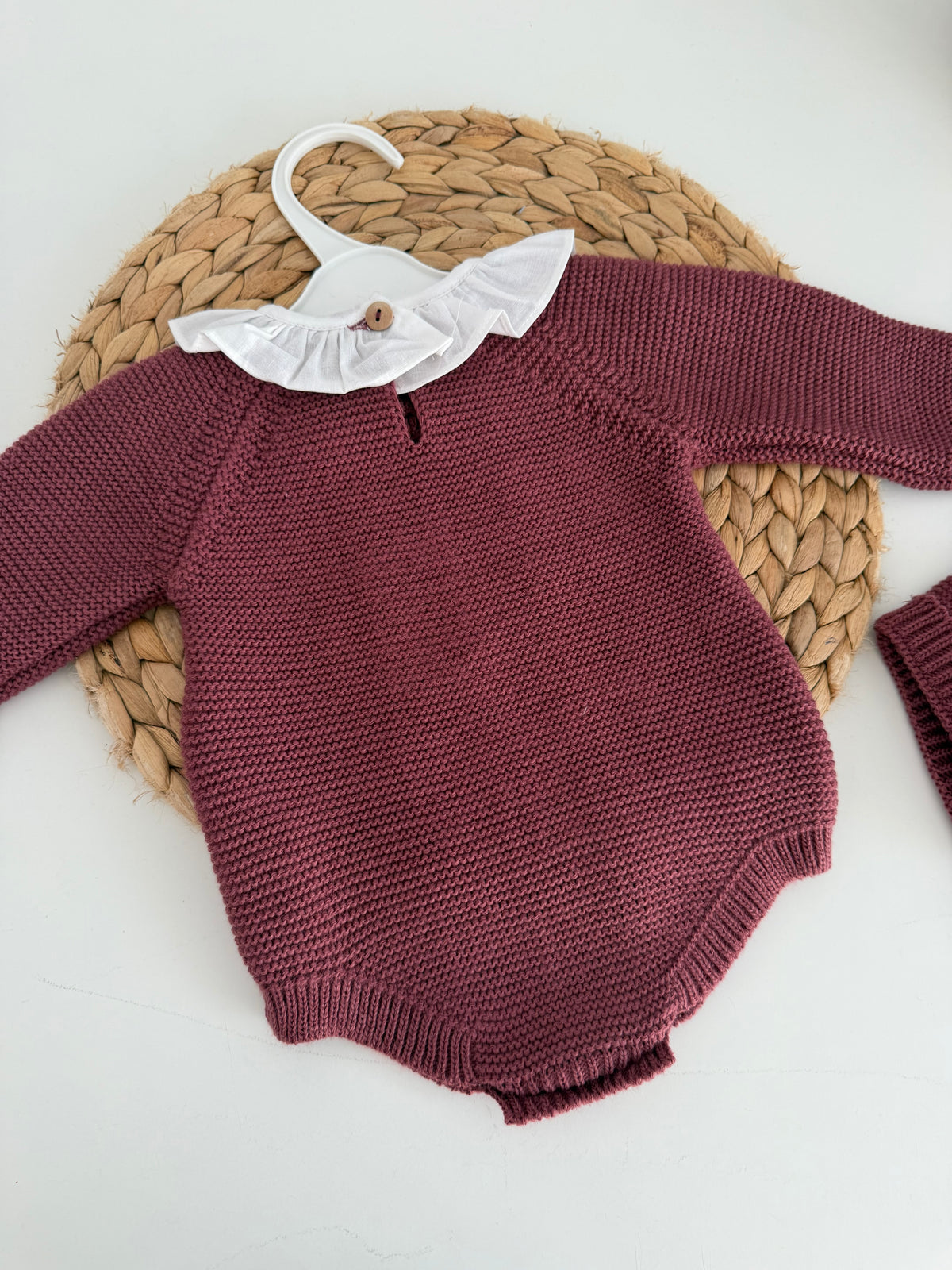 Fofo de Malha com Gola e Gorro Pompom Beringela