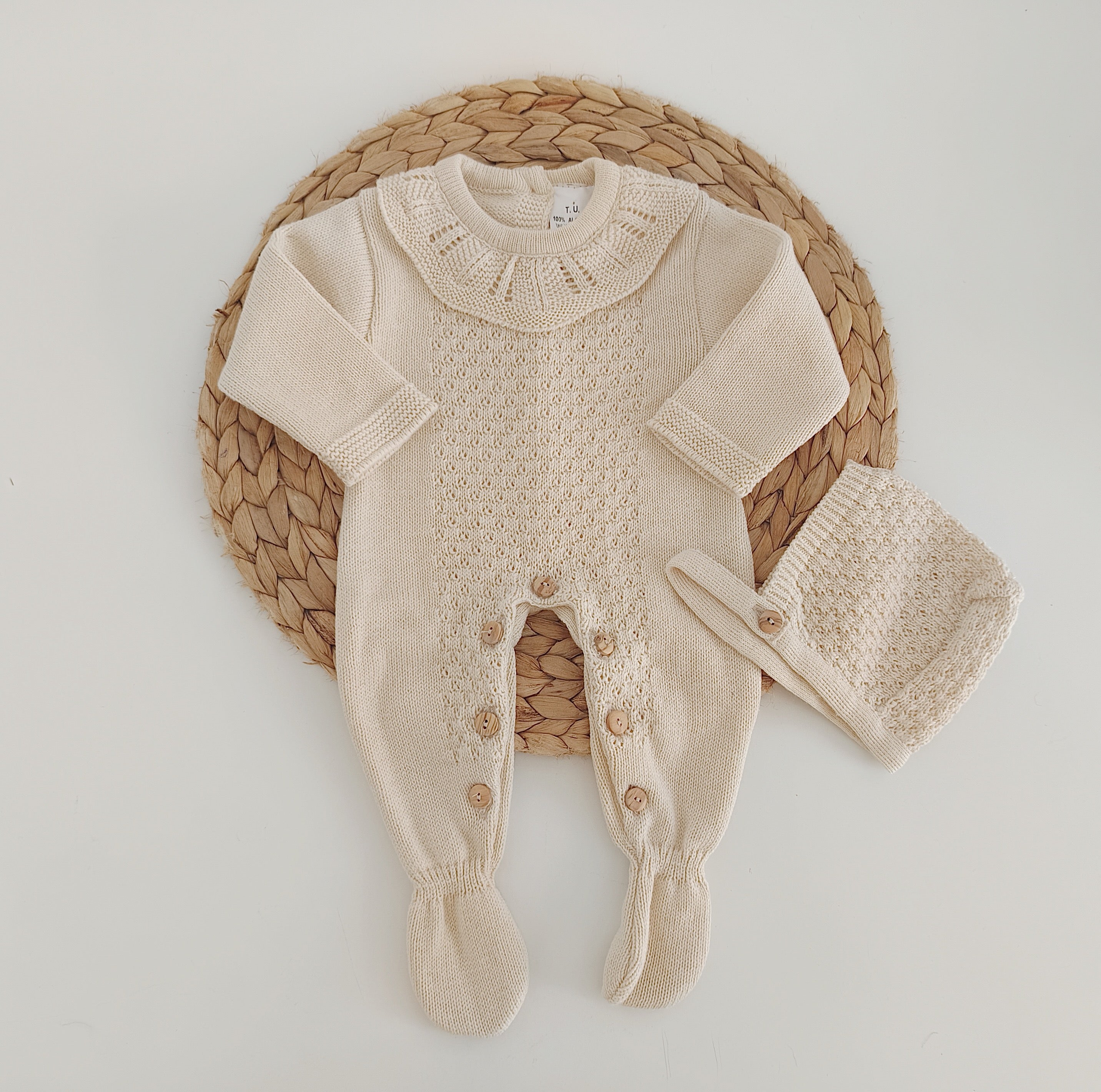 Babygrow de Algodão com touca várias cores l