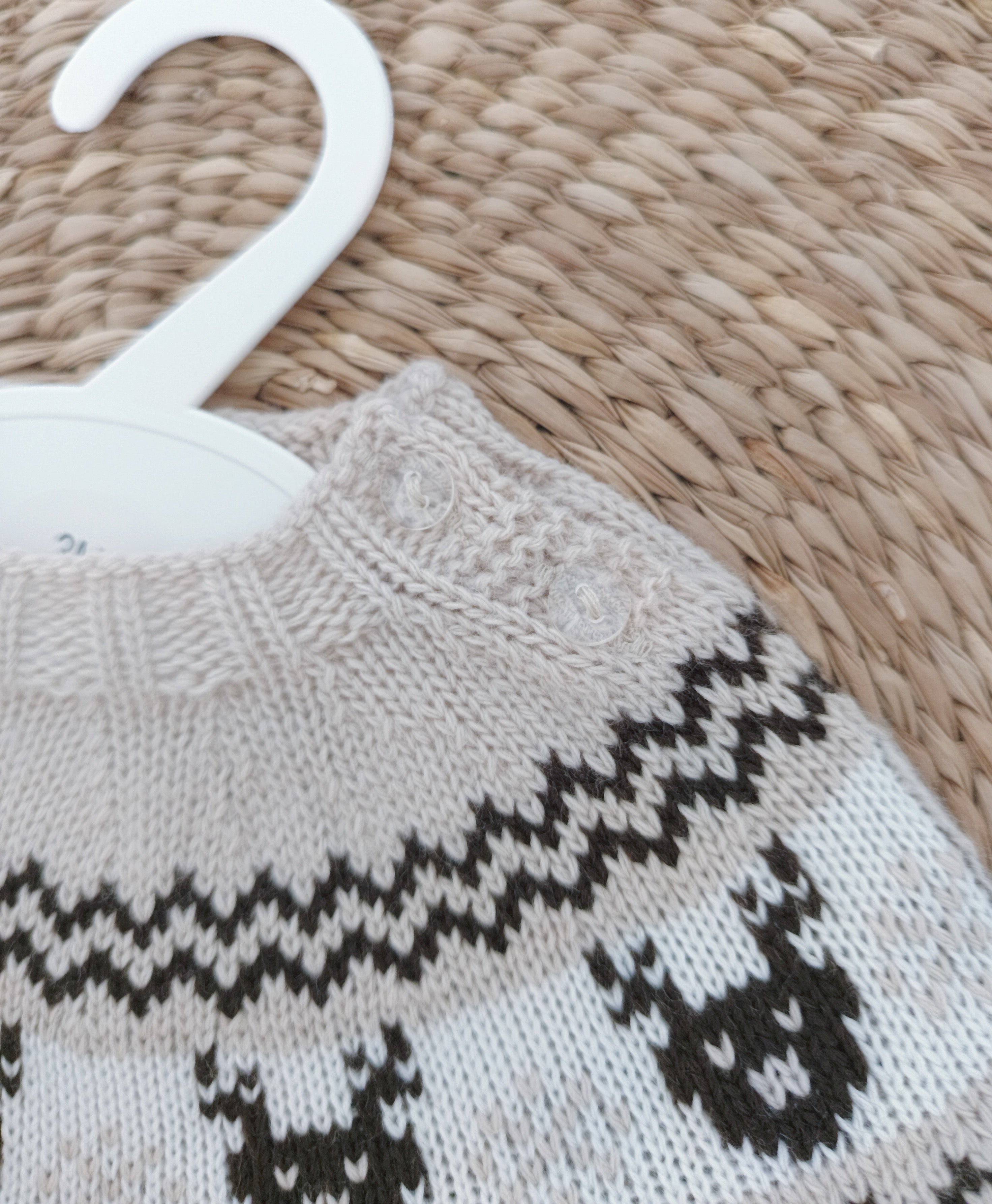 Tapa Fraldas com Camisola de Malha Areia