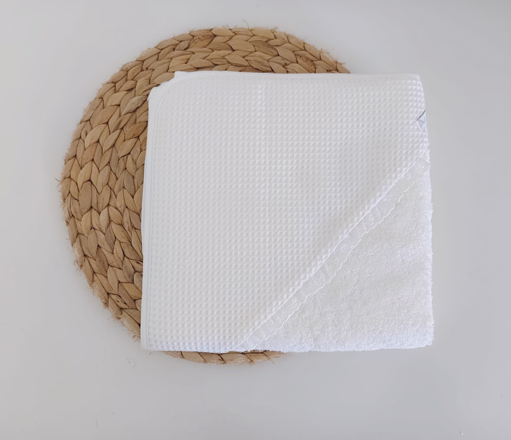 Toalha de banho Renda com Favos Branco