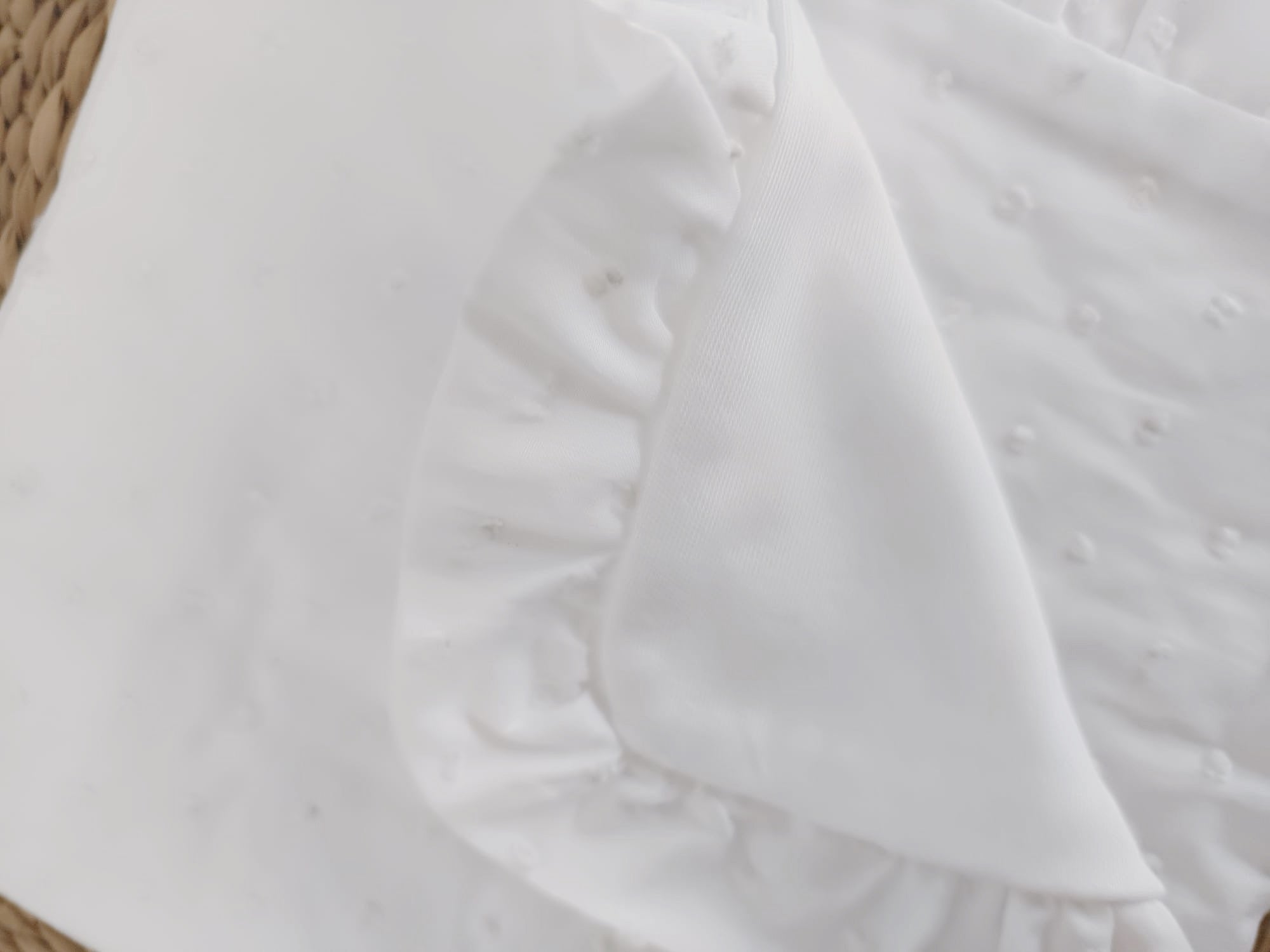 Fralda Algodão  Folho Plumetti Branco