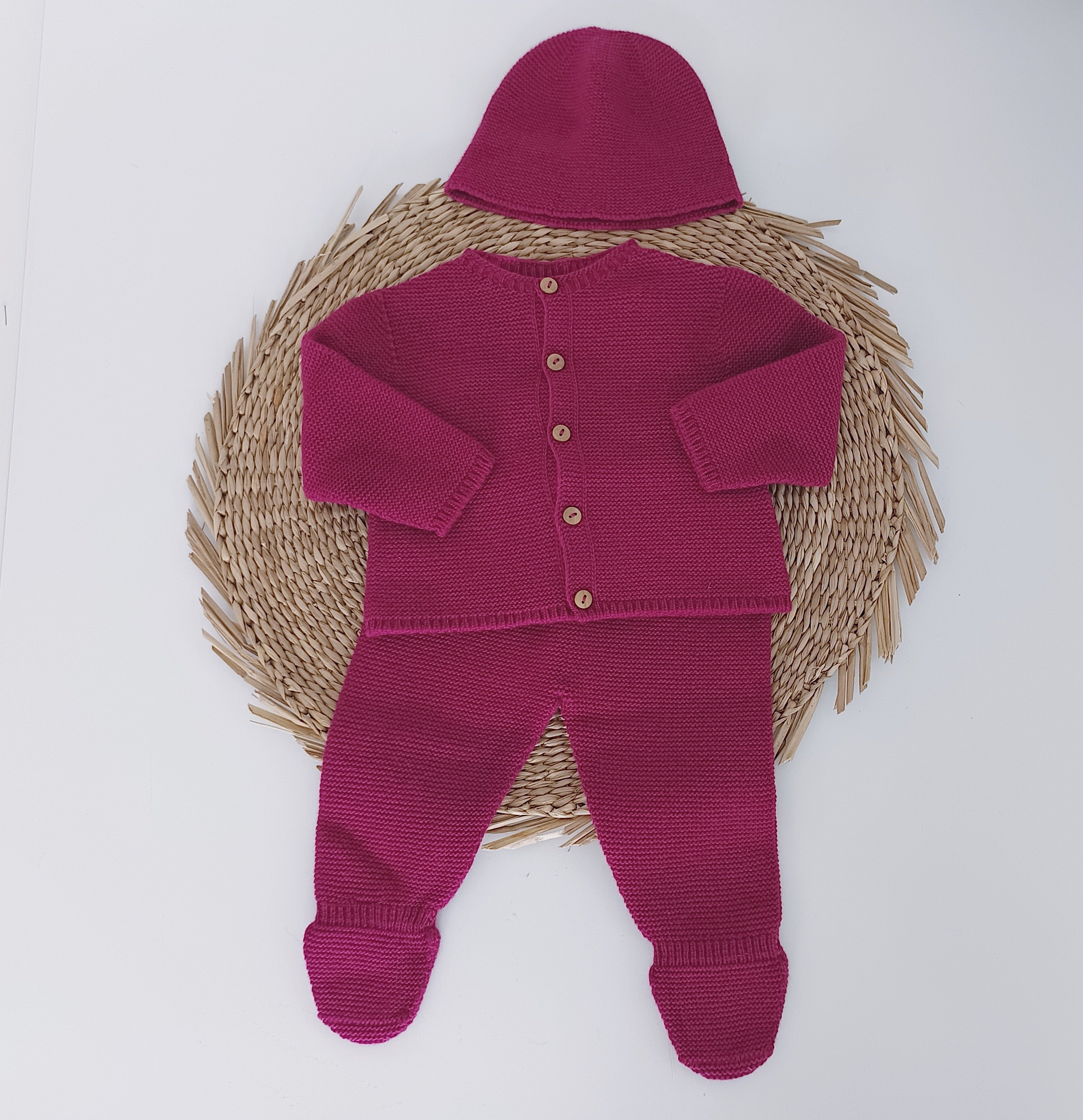 Fato de Malha com Gorro Magenta