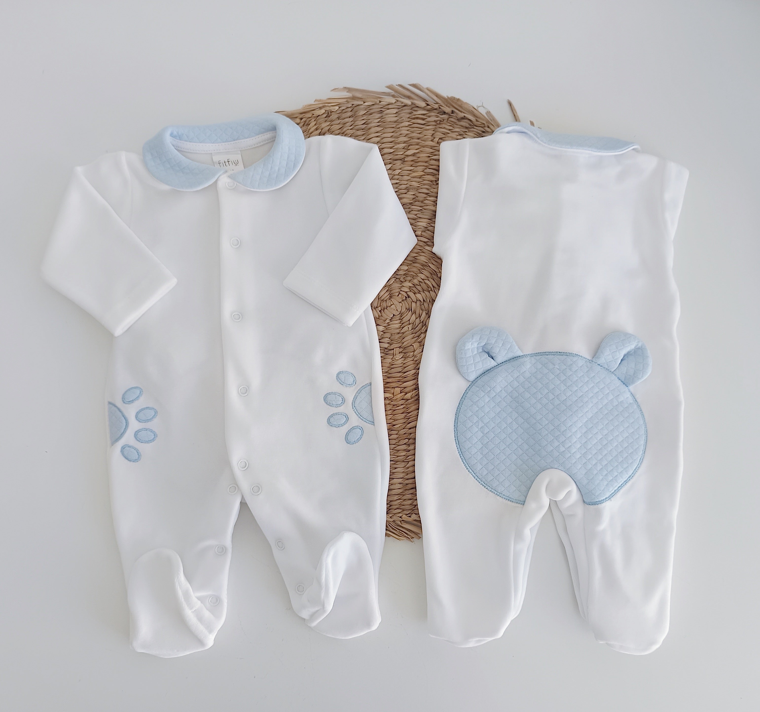 FitFiu Babies® | Babygrow Urso Orelhas Azul