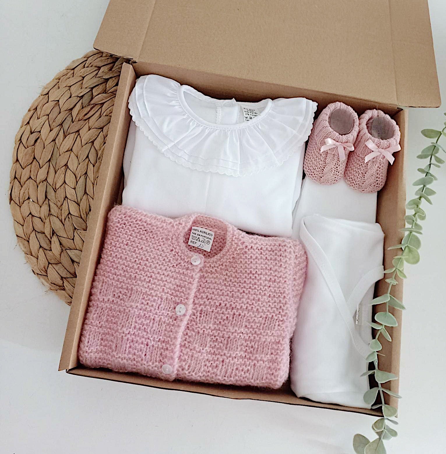  Conjunto bebé Básico Rosa Velho