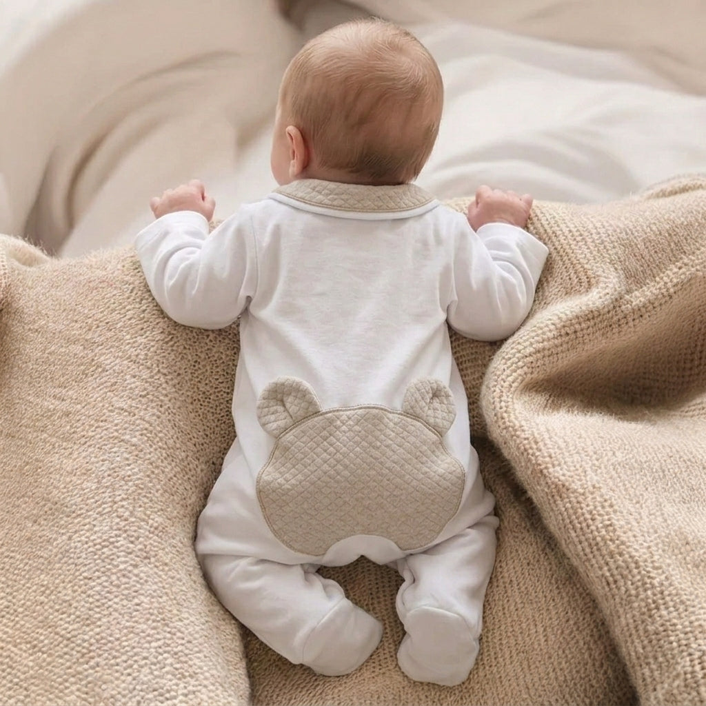 FitFiu Babies® | Babygrow Urso Orelhas Areia