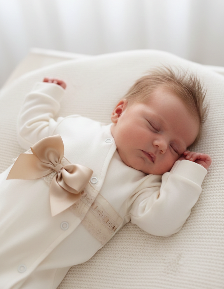 Babygrow Algodão Laçarote Areia