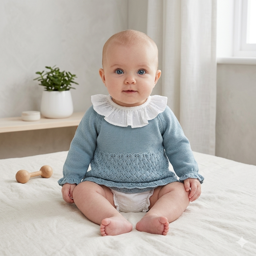 Vestido de Malha com Tapa Fraldas Verde