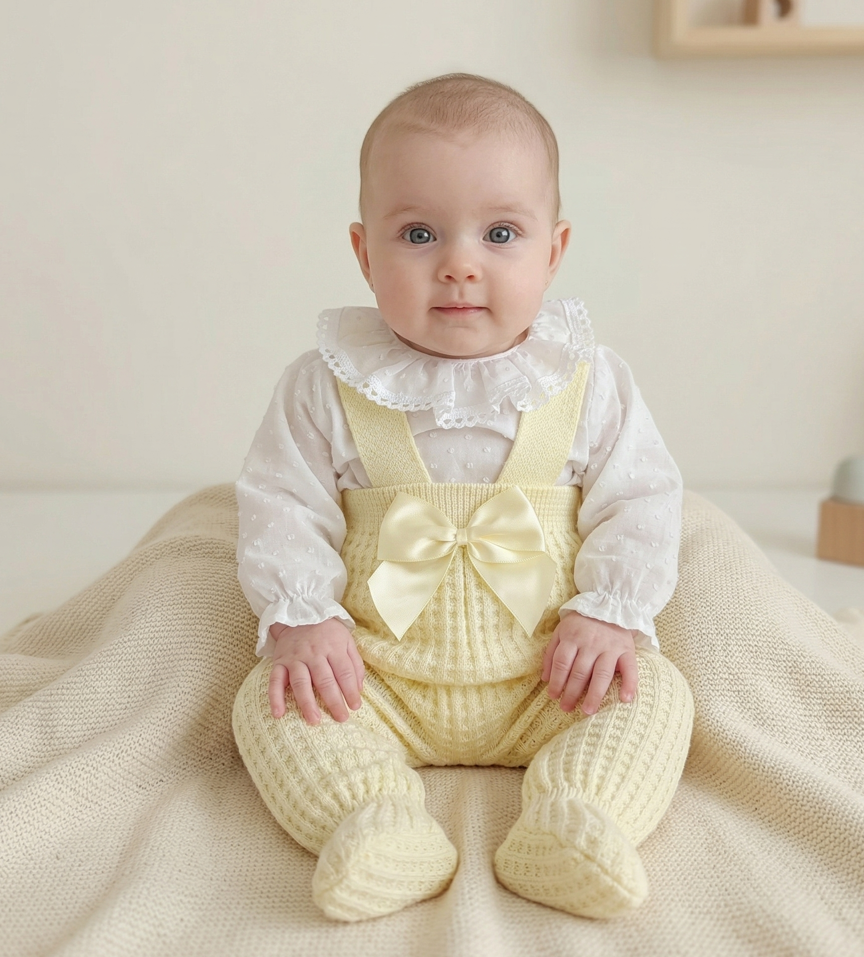 Jardineiras de Malha c/ blusa Plumeti Amarelo