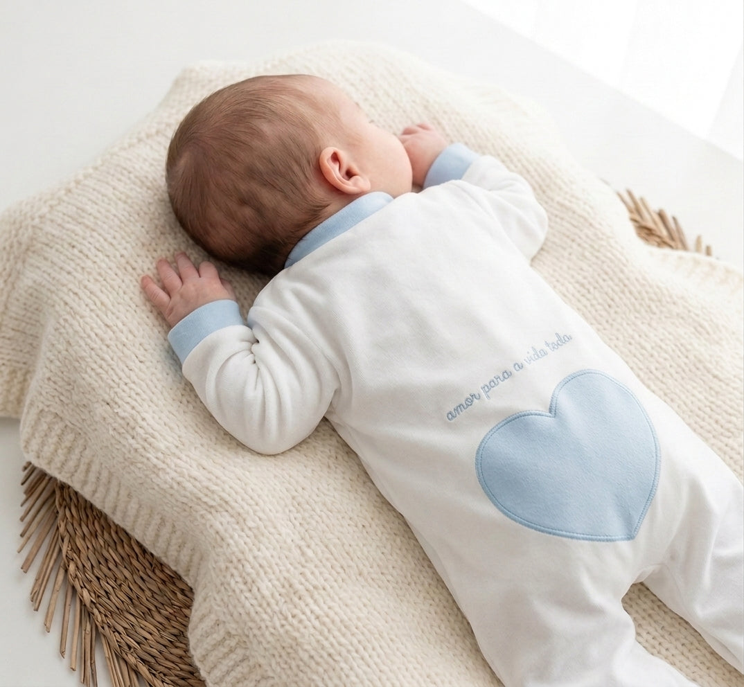 Amor Para a Vida Toda® | Babygrow Coração Azul