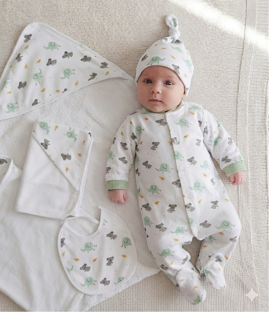 FitFiu Babies® | Conjunto de bebé Selva Elefante e Koala