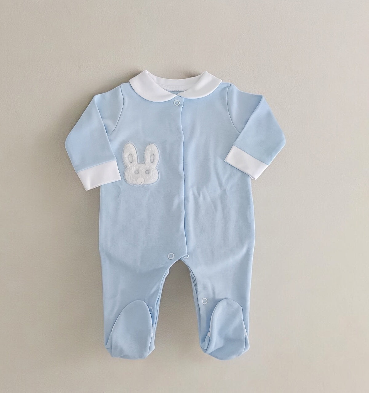 Babygrow Algodão Coelho com Pelo Azul