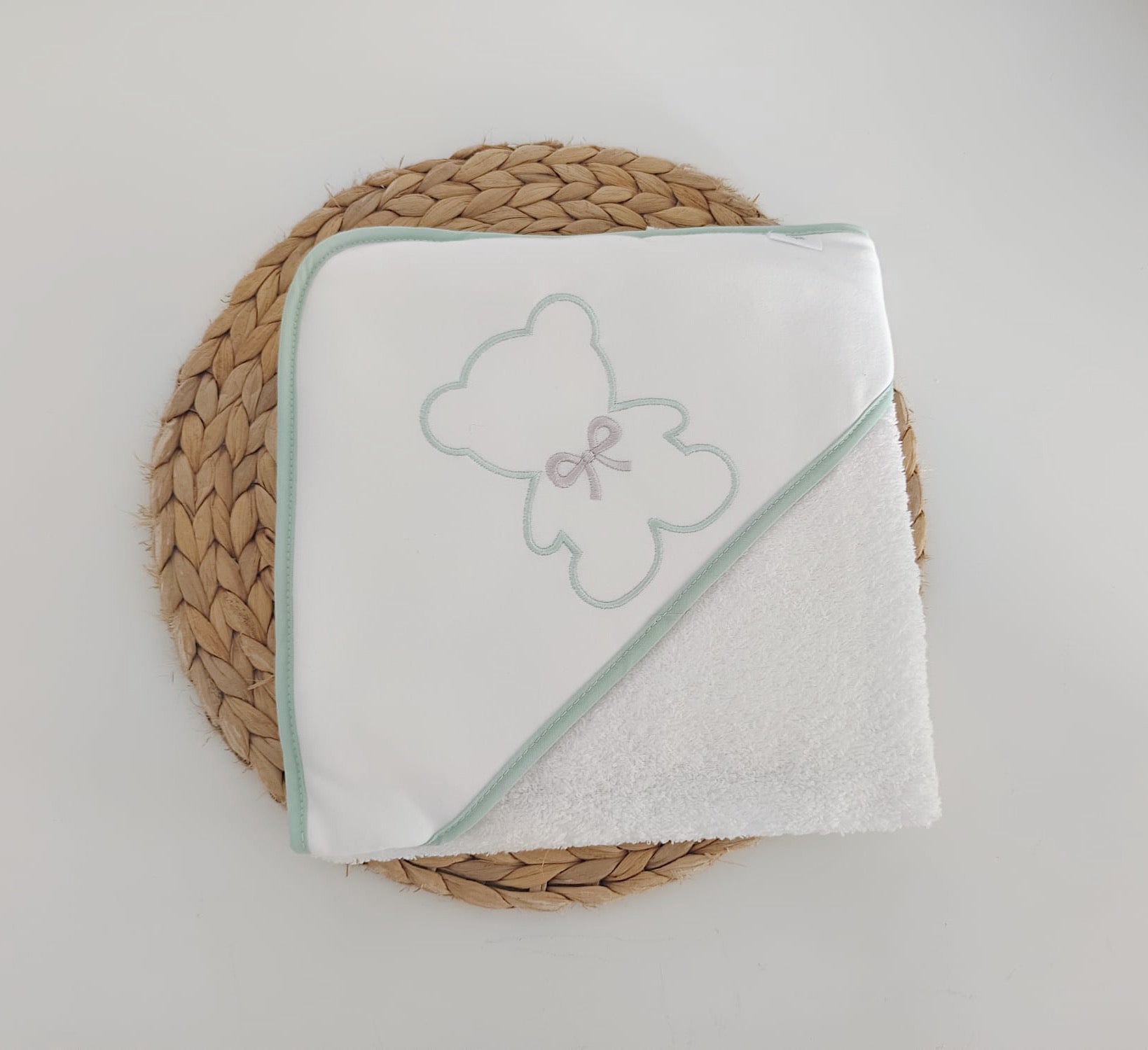 Toalha de banho para Bebé Urso Verde