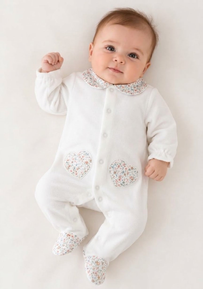 FitFiu Babies® | Babygrow Bolsos Coração Flores
