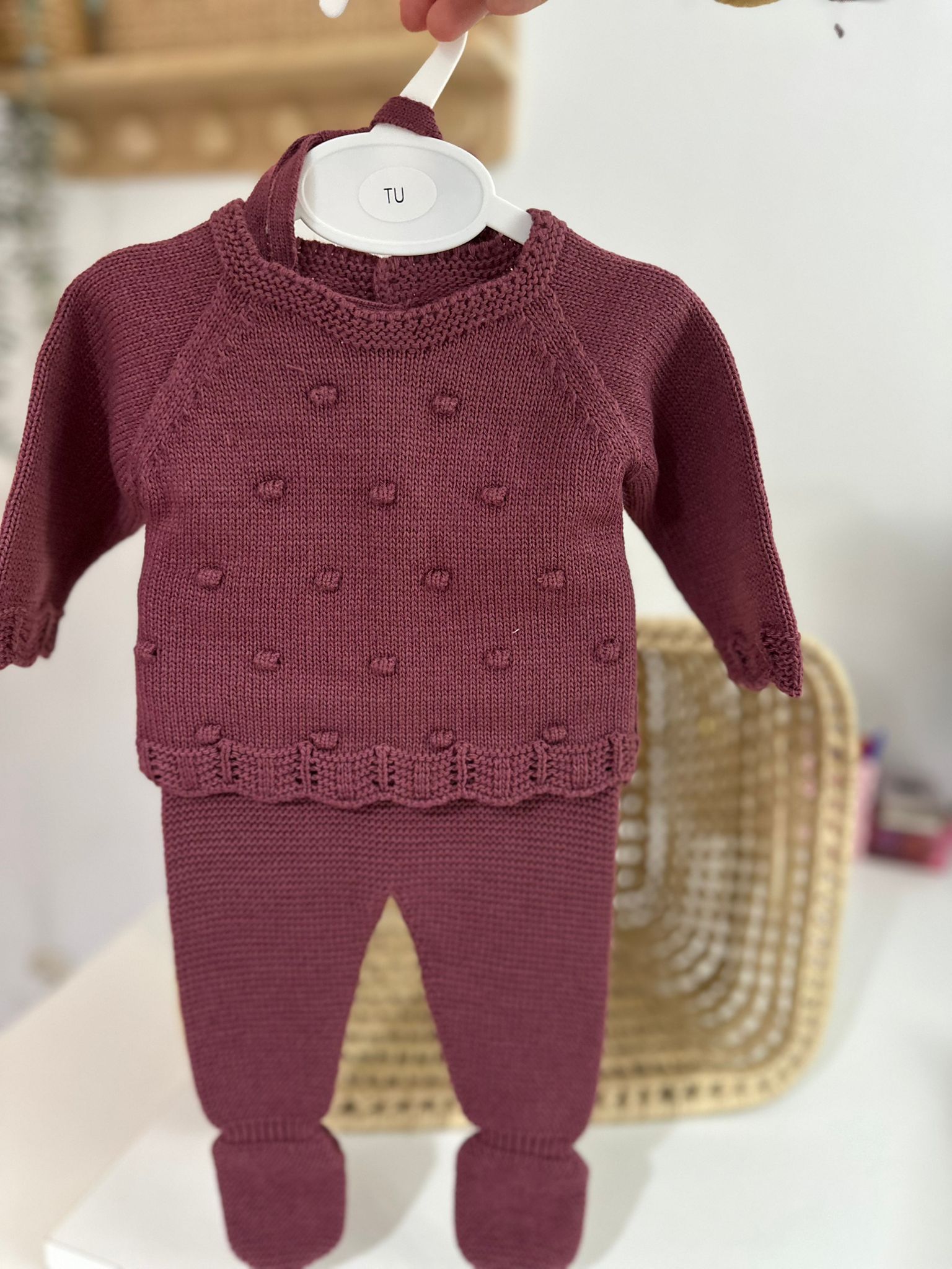 Fato de Malha com Touca Relevos Beringela