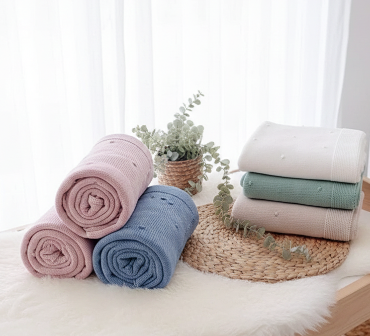 manta para bebé malha