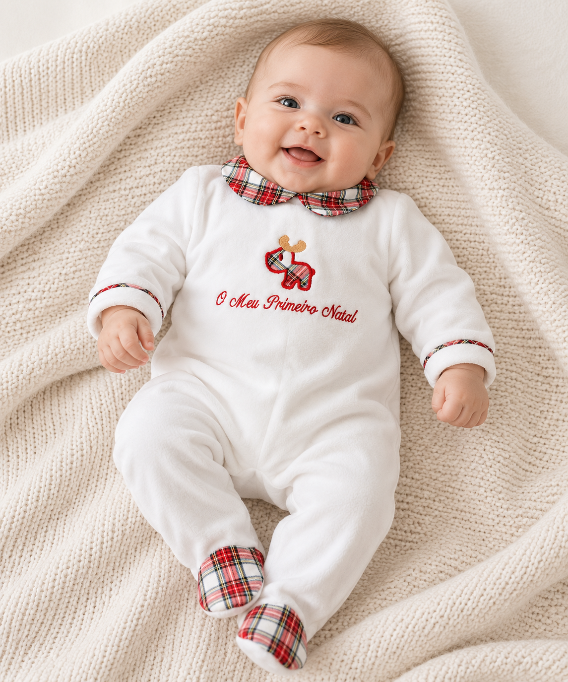 FitFiu Babies® | Babygrow Veludo O Meu Primeiro Natal