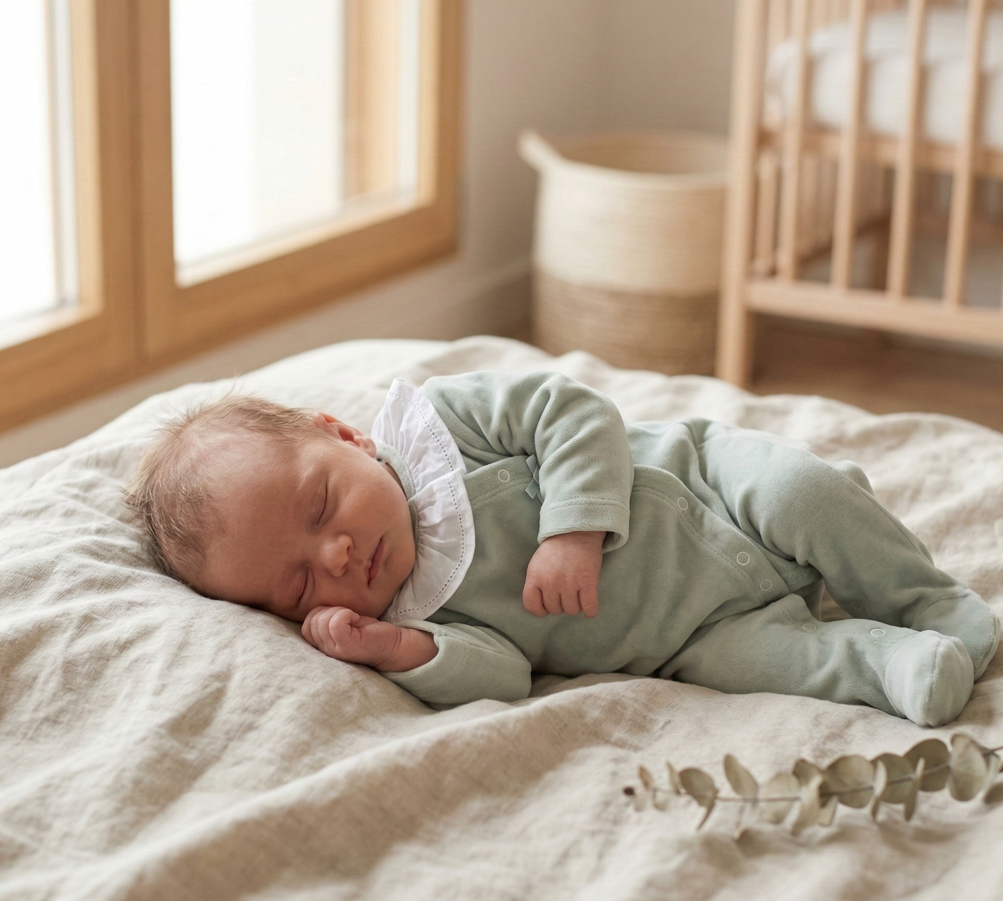 bebé vestido Babygrow bebé basic lacinho gola folho abertura frontal algodão veludo verde seco unissexo
