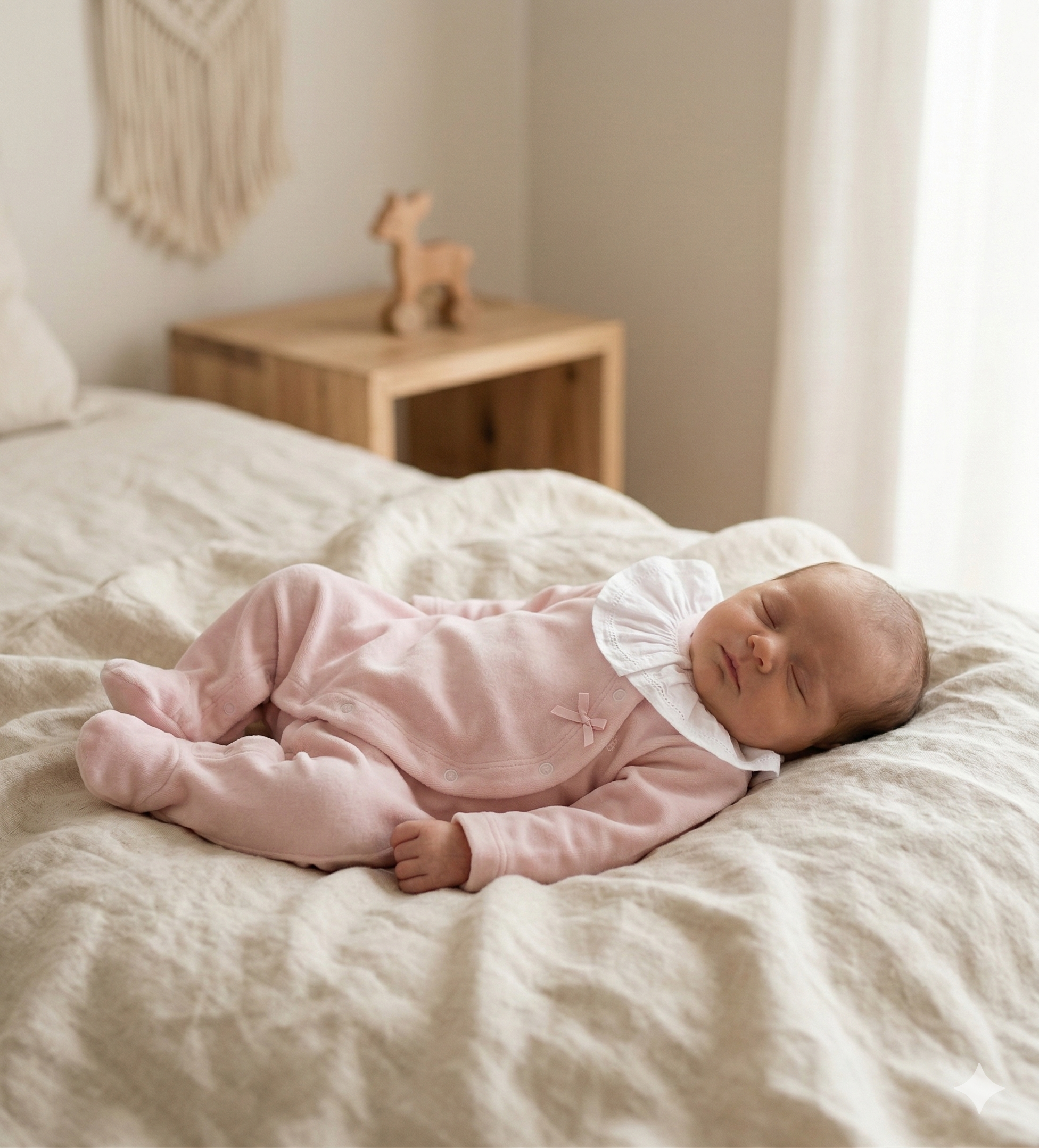 Bebé vestido babygrow basic lacinho gola folho rosa velho FitFiu Babies
