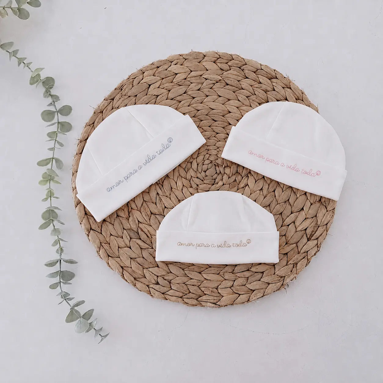 gorro para bebé amor para a vida toda