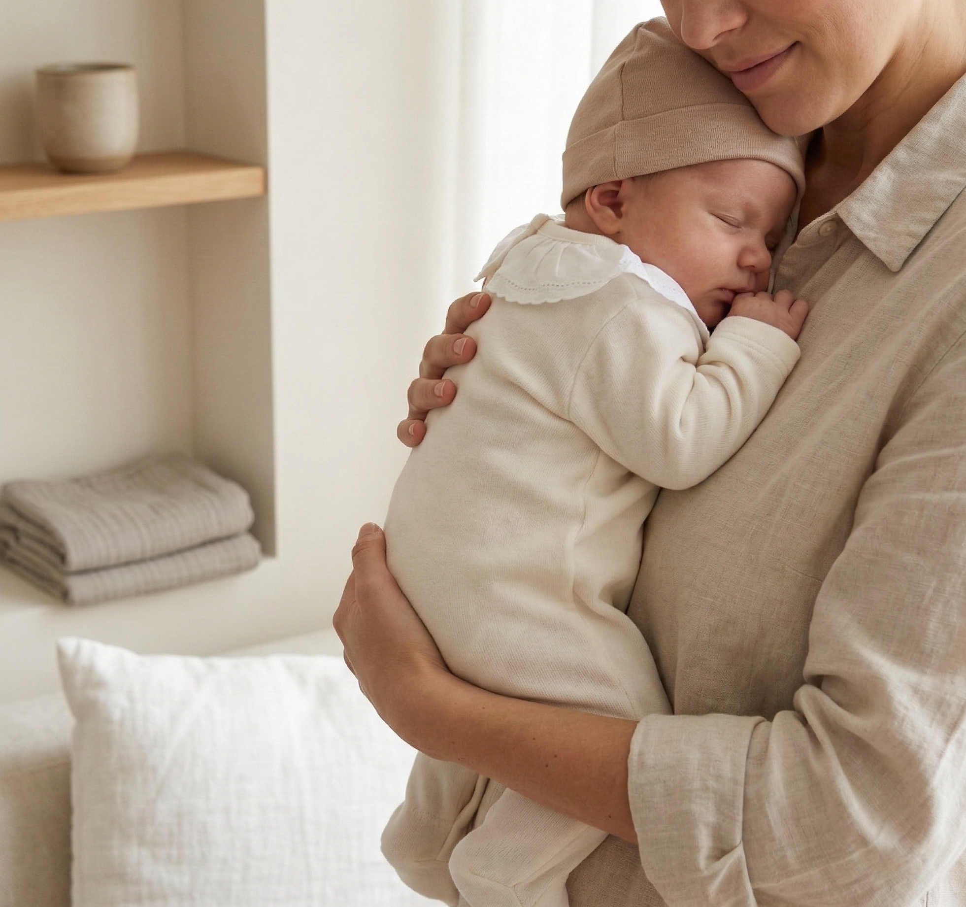 Babygrow Basic Lacinho Gola de Folho Pérola